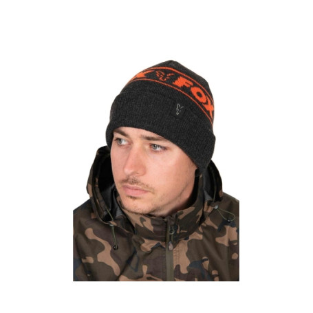 Шапка Fox Collection Beanie Hat - Black - Orange
