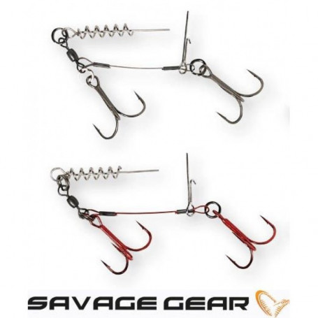 Стингер с две куки Savage Gear Carbon49 Corkscrew Stinger Double Hook