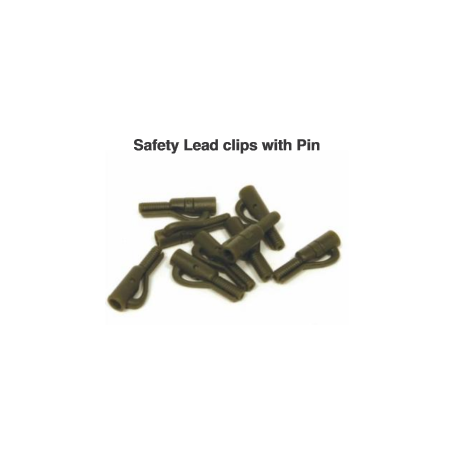 Клипсове за олово - SAFETY LEAD CLIPS WITH PIN - BROWN