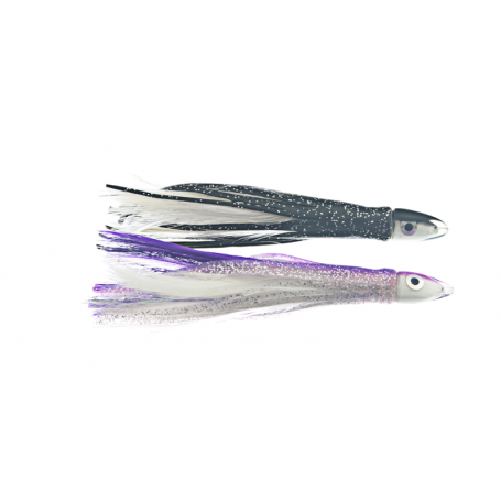 Feather Tuna Teaser 11cm Black/White + Purple/White