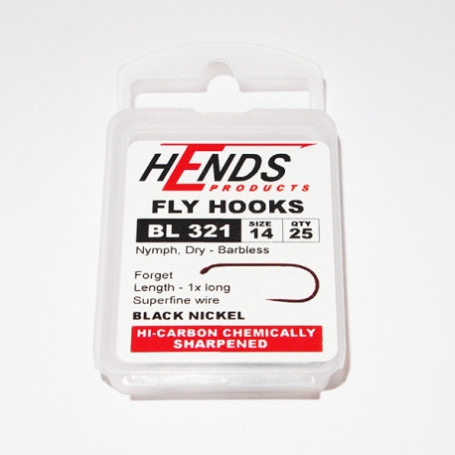 Hends Dry / Nymph Fly Hooks 321 BL N14