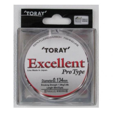 Toray Excellent 0.134 mm Pro Type 100- Fluoro Carbon / 50m /