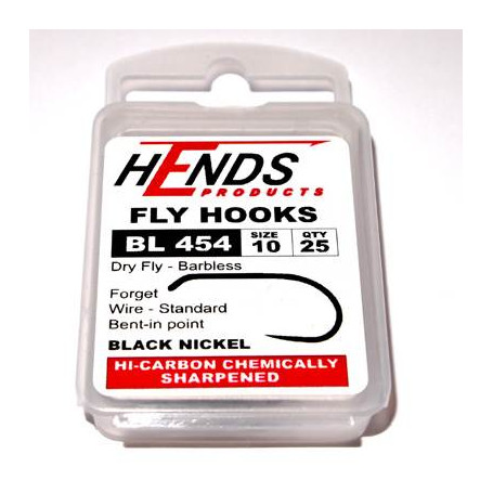 Hends Dry Fly Hooks 454 BL N10