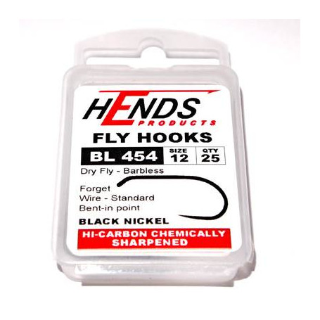 Hends Dry Fly Hooks 454 BL N12