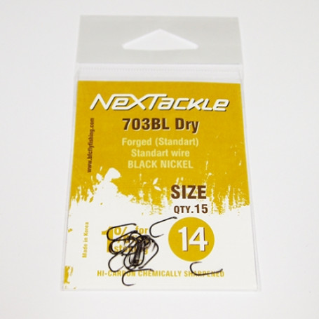 NEXTackle 703 BL Dry Fly Hooks size 14
