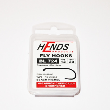 Hends Streamer Fly Hooks 724 BL N12