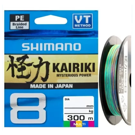 Плетено Влакно Kairiki x8 Multi Color 300m Shimano