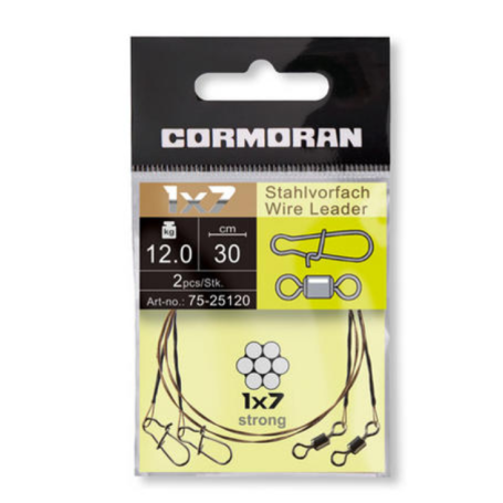 Метален повод с вирбел и карабинка - Cormoran 1x7 Wire Leader / 30 см