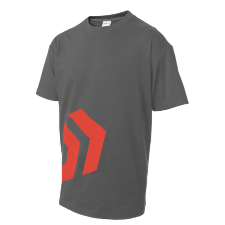 Тениска DAIWA DVEC ANGLED T-SHIRT - Сиво-червена